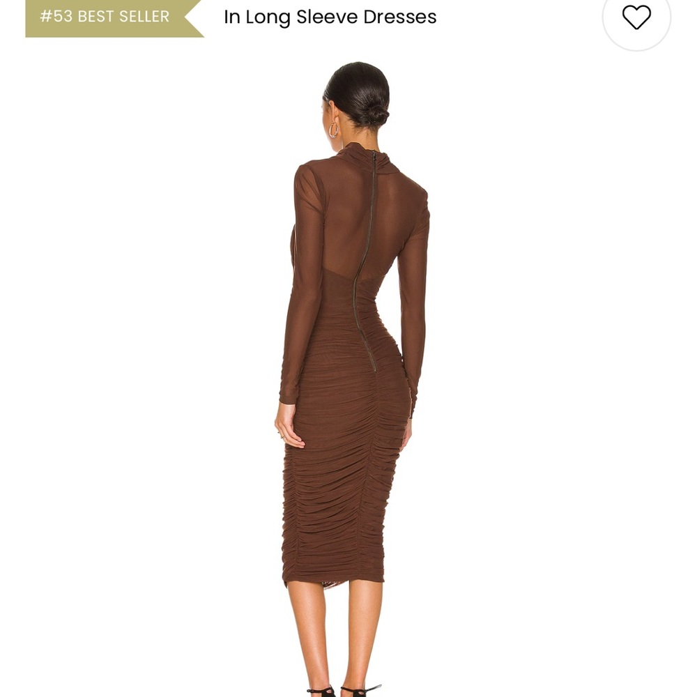 Bardot Chocolate Long Sleeve Dress
